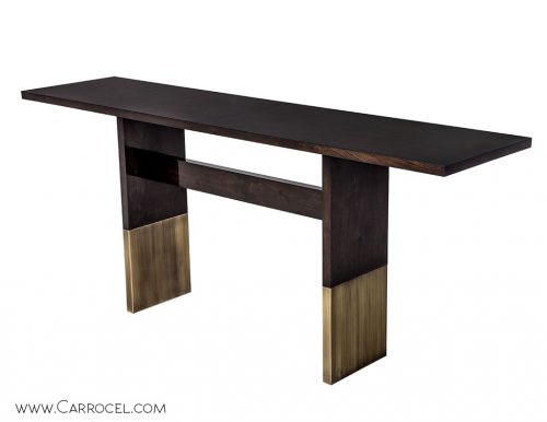 Art Deco Inspired Walnut Console Table Made by Carrocel