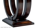 Custom Made Art Deco Mahogany Dining Table with Rosewood Banding
