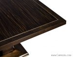 Macassar Ebony Square Walnut Dining Table