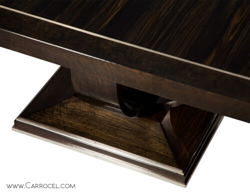 Custom Made Art Deco Macassar Ebony Dining Table by Carrocel