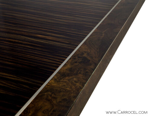 Custom Made Art Deco Macassar Ebony Dining Table by Carrocel