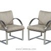 Pair of Vintage Chrome Frame Chairs