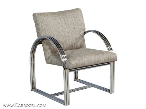 Vintage Chrome Lounge Chair by Milo Baughman