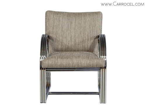 Pair of Vintage Chrome Frame Chairs