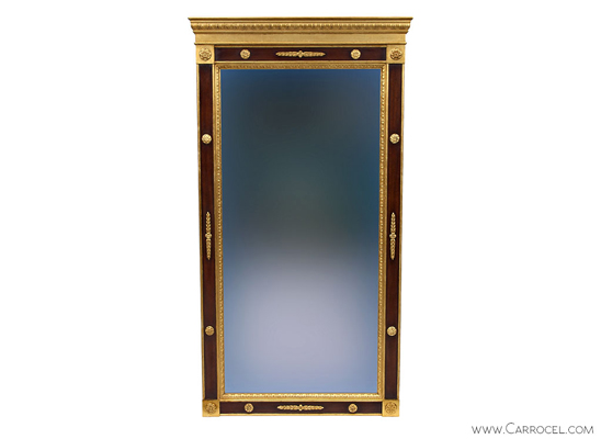 Custom Made Regency Style Gold Leaf Mahogany Mirror