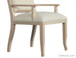 Curved Leg Deco Custom Dining Chair - Arm