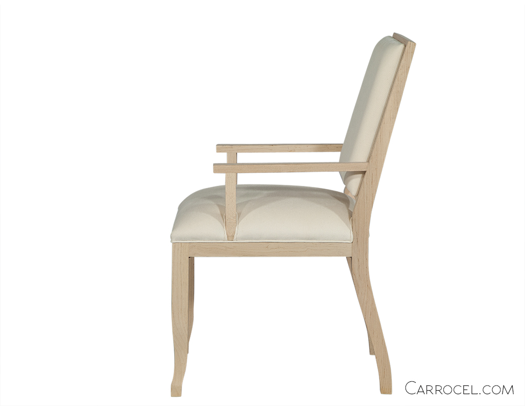 Curved Leg Deco Custom Dining Chair - Arm
