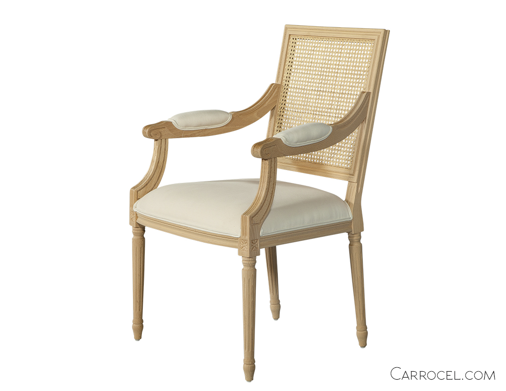 Louis Capet Custom Cane Dining Chair - Arm
