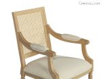 Louis Capet Custom Cane Dining Chair - Arm