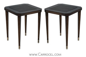 Leather Embossed End Tables