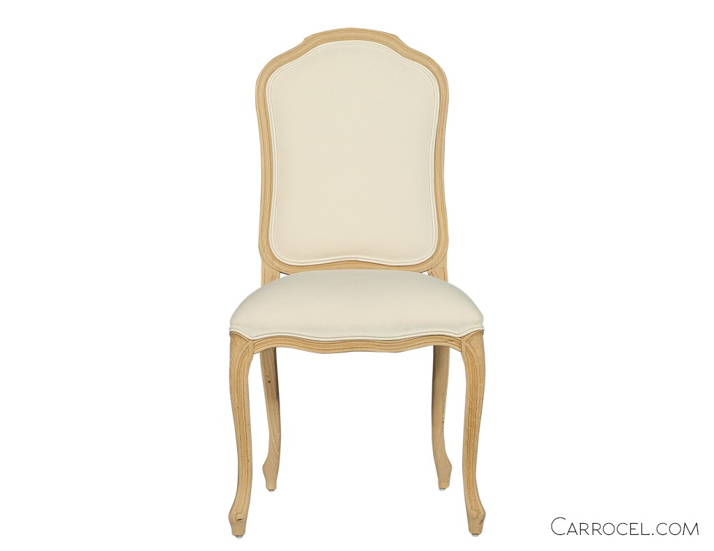 Full Cushioned White Dining Set Chairs