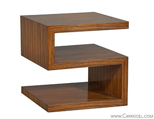 EJ Victor Zebrawood S Shaped End Table by Allison Paladino