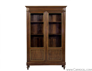 Carrocel French Louis Philippe Bibliotheque Cabinet 19th Century