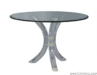 Round Lucite Pedestal Occasional Table