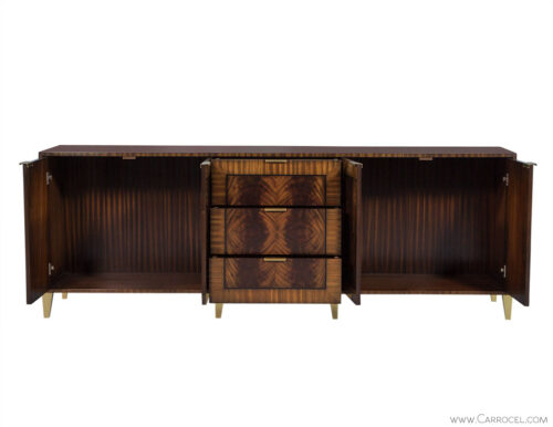 Carrocel Custom Book Matched Flamed Mahogany Buffet