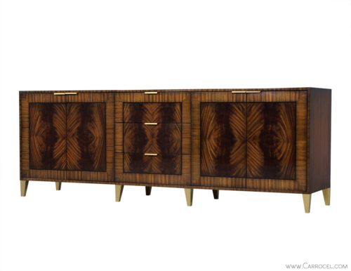 Carrocel Custom Book Matched Flamed Mahogany Buffet