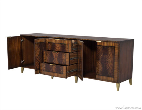 Carrocel Custom Book Matched Flamed Mahogany Buffet