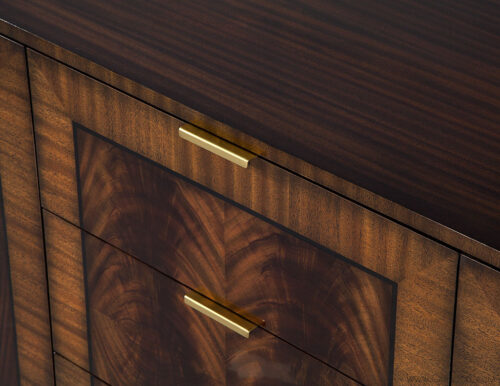 Carrocel Custom Book Matched Flamed Mahogany Buffet