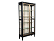 Modern Oak and Brass Bookcase Cabinet