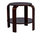 Round French Art Deco Tiered Side Table