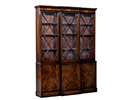 English Style Mahogany Break Front China Cabinet