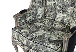 Carrocel Custom Louis XV Marbled Porter Chair