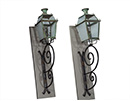 Pair of Victorian Style Iron and Glass Parisian Street Lanterns