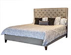Bay Belgian Linen Tufted King Size Bed