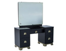 Black Art Deco Vanity with Mirror