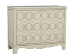 Modern Linen Wrapped Cabinet