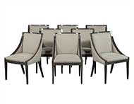 Set of Eight Carrocel Custom Clark Dining Chairs