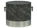 Grey stone stainless steel end table