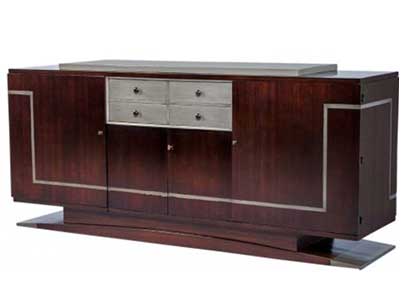 French art deco rosewood and slate grey sideboard circa 1940