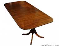 Custom duncan phyfe american mahogany banded dining table