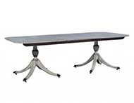 Dove grey mahogany duncan phyfe dining table