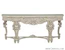 French Hand Carved Louis XV Rococo Style Console