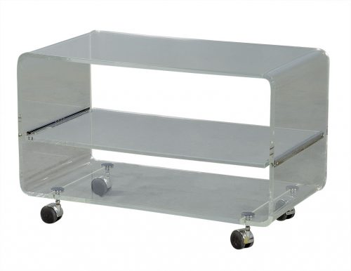 Acrylic bar console cart