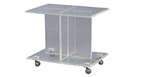 Lucite Accent Table on Castors