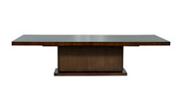 Carrocel Custom-Made Walnut Art Deco Style Dining Table