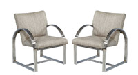 Pair of Vintage Chrome Frame Chairs