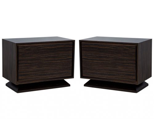 Pair of Carrocel Custom Thea Macassar Nightstands