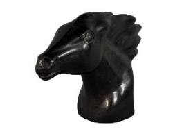 Ceramic Stallion Head Sculpture 