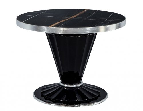 Carrocel Custom Art Deco Style Marble Top Table