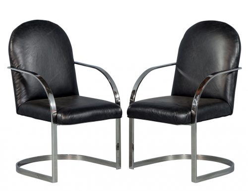 Pair of Brno Flat Bar Chairs in the manner of Mies Van Der Rohe
