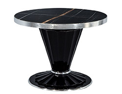 Custom Art Deco Style Marble Top Table