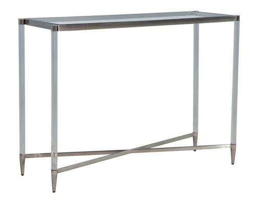 Glass Top Acrylic Console Table