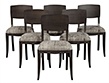 Set of Six Art Deco Dining Chairs in Grey