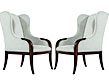 Pair of Custom Modern Velvet Wing Chairs by Carrocel