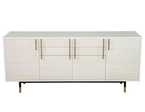 Custom Modern White Buffet Sideboard