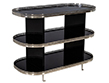 Custom Black Stainless Steel Bar Cart Trolley